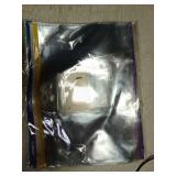 Clear Plastic Storage Bags with Colored Zip Seal Set Of 10 - Retail: $8