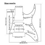 SAPHUE Multicolor IB 7V Guitar Pickupguard 3 Ply 10 Holes HSH Anti-Scratch Plate for Electric Guitar - Retail: $13
