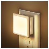 JandCase Night Lights Plug into Wall 2 Pack, Plug in Night Light with Dusk-to-Dawn Light Sensor, 3000K Soft White 0.3W, LED Nightlight for Bathroom, Adult, Hallway - Retail: $10
