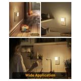 JandCase Night Lights Plug into Wall 2 Pack, Plug in Night Light with Dusk-to-Dawn Light Sensor, 3000K Soft White 0.3W, LED Nightlight for Bathroom, Adult, Hallway - Retail: $10