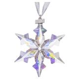 AB Angle Christmas Crystal Ornament Gift, Crystal Snowflake Winter Star Pendant,Valentine