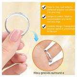 Ring Sizers for Loose Rings, 14 Pack Invisible Ring Size Adjuster Silicone, Ring Guards Spacer Tightener Resizer Fitter for Women Men, Make Ring Smaller Without Resizing Thick Band (Transparent-14PCS)