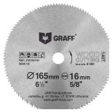 6-1/2 Inch Carbon Steel Circular Saw Blade for Wood, Plywood, Laminate, Drywall, Plastic 140T Wood Cutting Disc with 5/8 Inch Arbor from GRAFF - Retail: $13