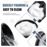 Foldable Shaving Bowl with Carabiner, Silicone Shave Mug for Men, Quick Lather Shaving Cream Bowl, Portable Travel Shaving Soap Bowl, Non-Slip Base, Lightweight Collapsible Design - Retail: $4