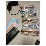 Gaoye Reading Glasses for Women, 6 pack Fashion Readers for Women Spring Hinge Eye Glasses, Blue Light Reading Glasses - Retail: $16