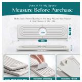 eormoe Diatomite Kitchen Faucet Mat - 14Inch Water Absorbing Stone Tray for Sink, Stone Fast-Drying Faucet Mat for Kitchen Counter Sink Accessories (Light Grey, 14