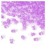 200 Pieces 0.86 Inch Baby Pacifier Baby Shower Plastic Pacifier for Baby Shower Pacifier, Baby Shower Gender Show Party Decoration DIY Birthday Party Gift (Purple) - Retail: $9