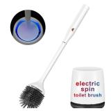 Ratolo Electric Toilet Brush,Silicone Toilet Brush,Toilet Bowl Brush and Holder Set with Ventilated Holder,Toilet Brush, Floor Standing, Wall Mounted Without Drilling Rechargeable - Retail: $40