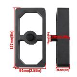 LVOUP 1 Inch Universal Billet Aluminum Leaf Spring Lowering Block Kit for Ride Height Adjustment 2 Pack Black - Retail: $33