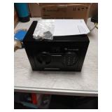 Bonsaii Safe Box with Electronic Keypad, Steel Security Lock Box with Key, 0.23 Cubic Feet, 9.06" W x 6.69" D x 6.69" H, Small Hidden Safe for Cash Jewelry - Retail: $31