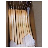 High-Grade Wooden Suit Hangers (20 Pack) - Smooth Finish Solid Wood Coat Hanger with Non Slip Pants Bar  360° Swivel Hook and Precisely Cut Notches for Camisole  Jacket  Pant  Dress Clothes Hangers -