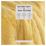 Bedsure GentleSoft Fuzzy Sherpa Faux Fur Twin Blanket Yellow Cozy Gifts for Women Men, Soft Fleece Plush Warm Thick Blanket Twin Size for Bed, Couch, Room Dorm Essentials Yellow Decor Gifts, 60x80 - R