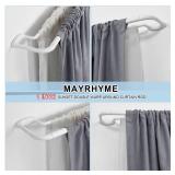 Mayrhyme Double Curtain Rods, Wrap Around Curtain Rod for Windows, Internal Splicing 1