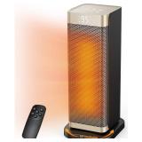 Space Heaters for Indoor Use, 1500W Electric Heater with Thermostat, 70° Oscillation, Remote Control, 3 Modes, 12H Timer, Portable Heater for Bedroom, Office, Home - Retail: $60