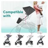 Performance Rain Shield, Rain Cover Fits for UPPAbaby Vista/Vista V2/Vista V3/Cruz/Cruz V2 Stroller, Protect from Wind/Rain/Snow/Dust, Air Vent Hole, Window with Zipper, Stroller Accessories - Retail: