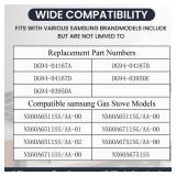 Upgraded DG94-04167B Gas Stove Knobs for Samsung Stoves/Ovens(5pcs), DG94-04167B DG94-03950E for Samsung Gas Stove Knobs, Fit for NX60A6511SG/AA NX60A6711SG/AA NX60A6751SG/AA, Black - Retail: $32