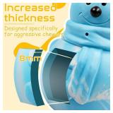 Rmolitty Christmas Dog Toys, Squeaky Dog Toys for Aggressive Chewers, Indestructible Tough Dog Chew Toys for Large Medium Breed Dog with Non-Toxic Natural Rubber (Blue) - Retail: $8