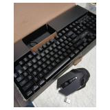 CHONCHOW USB Wireless Gaming Keyboard and Mouse Combo, LED Backlit Ergonomic Mechanical Feeling Keyboard, Rechargeable 2500mAh Battery, Anti-ghosting Keyboards 7D 3600DPI Mice for PC Gamer - Retail: $