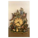 Boyds Bears Clock - Time Waits for No Bear approx 12 inches tall