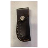 Handmade Folding Knife with Leather Case approx 6 inch when open