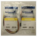 StarTech.com PYO2LP4SATA 1 ft. LP4 to 2 SATA Internal Power Splitter Cable ITR80 *Lot of 2, tested working