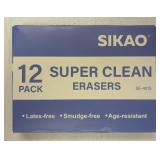 Sikao Super Clean Erasers 12-Pack SE-401S ITR80