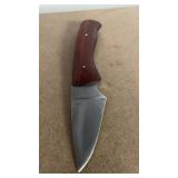 Fixed Blade Hunting Fishing Knife Full tang blade with Wooden Handle approx 8 inches