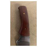 Fixed Blade Hunting Fishing Knife Full tang blade with Wooden Handle approx 8 inches