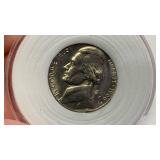 1968-S Jefferson Nickel Coin Monticello BU Brilliant Uncirculated in protective case