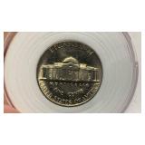 1968-S Jefferson Nickel Coin Monticello BU Brilliant Uncirculated in protective case