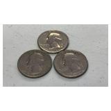 Lot of 3 1976 bicentennial quarter coins GS80