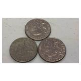 Lot of 3 1976 bicentennial quarter coins GS80