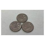 Lot of 3 1976 bicentennial quarter coins GS80