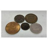 Vintage Token & Medallion Lot â 5 Pieces
