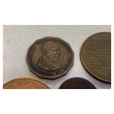 Vintage Token & Medallion Lot â 5 Pieces