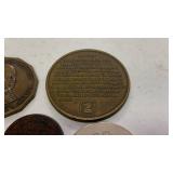 Vintage Token & Medallion Lot â 5 Pieces