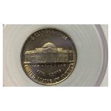 1960 Jefferson Nickel Coin Monticello BU Brilliant Uncirculated in protective case