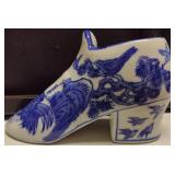 Blue and White Porcelain Decorative Shoe GS80