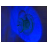 Depression Glass Green Teacup and Dessert Plate