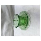Depression Glass Green Teacup and Dessert Plate