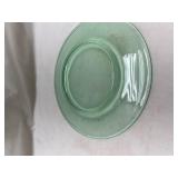 Green Depression Glass Oval Platter