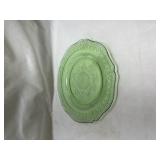 Depression Glass Green Dinner Plate