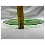 Depression Glass Green Divided Plate
