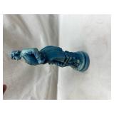 Blue Ceramic Figurine Statue