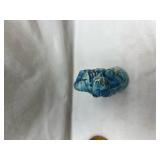 Blue Ceramic Figurine Statue