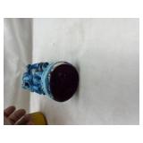 Blue Ceramic Figurine Statue