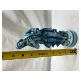 Blue Ceramic Figurine Statue