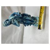 Blue Ceramic Figurine Statue
