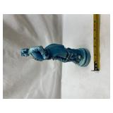 Blue Ceramic Figurine Statue