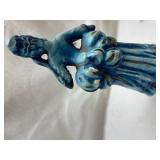 Blue Glazed Religious Figure Statue